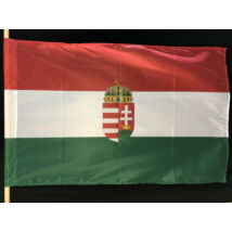 Magyar zászló, 140x90cm, címeres, nyomtatott, kültéri