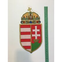 27cm hímzett magyar címer felvarró