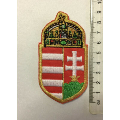 9 cm hímzett magyar címer felvarró